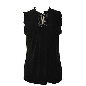 NY Collection Solid Ruffled Blouse